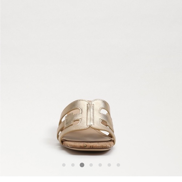 Sam Edelman Winslow mule heel gold leaf Sz 8 - Picture 5 of 11